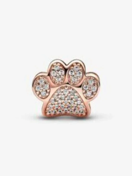 Pandora Sparkling Paw Print Charm - Picture 3 of 4